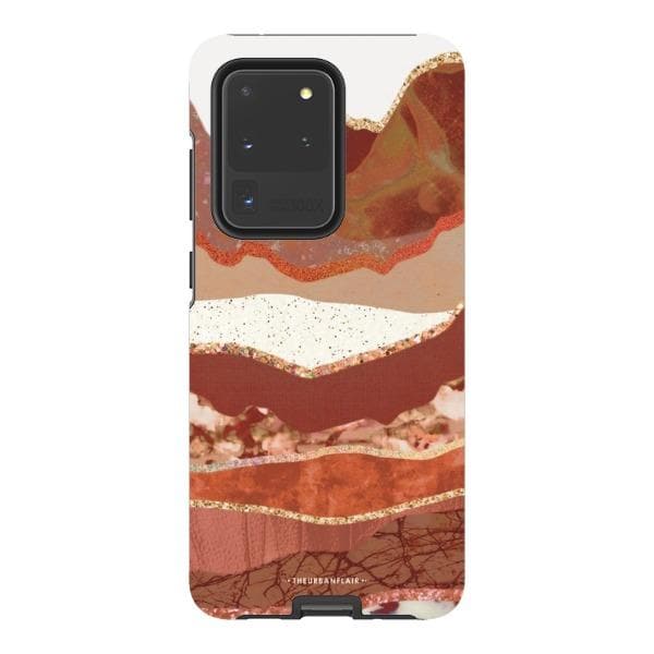 Brick Abstract Layered Mountains Print Tough Phone Case - Image 75