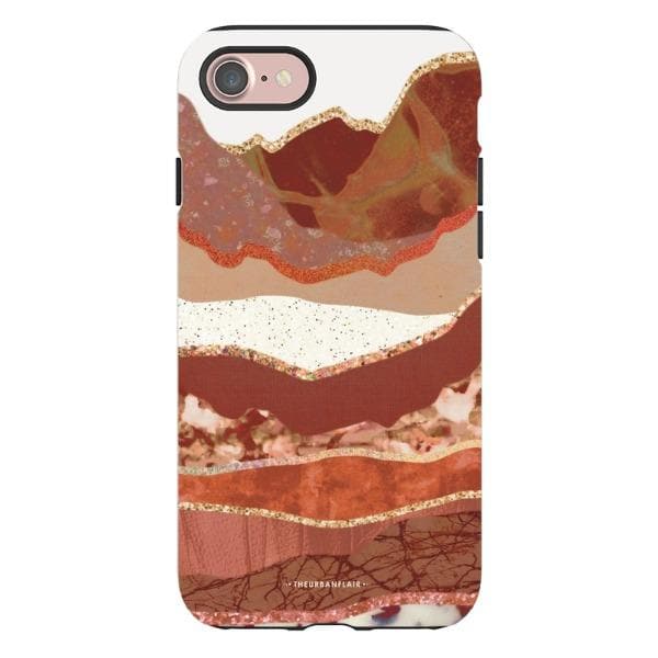 Brick Abstract Layered Mountains Print Tough Phone Case - Image 76