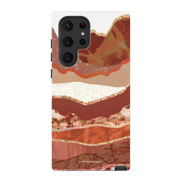 Brick Abstract Layered Mountains Print Tough Phone Case - Image 78