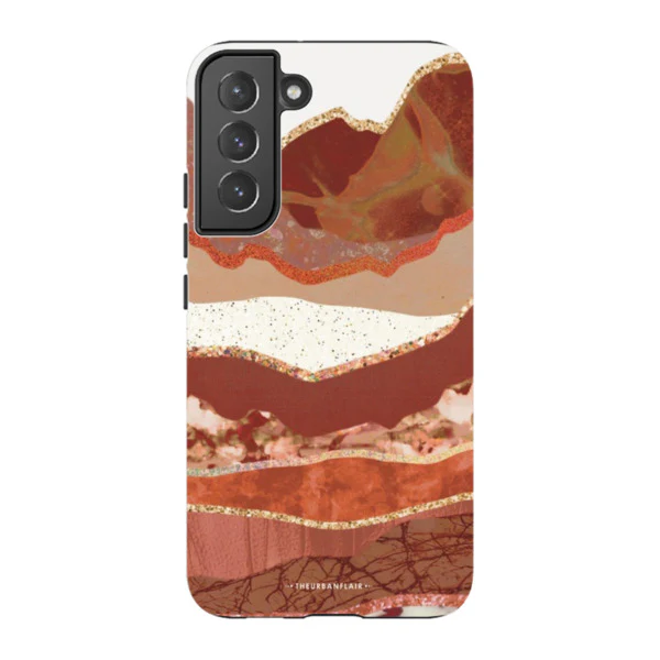 Brick Abstract Layered Mountains Print Tough Phone Case - Image 81