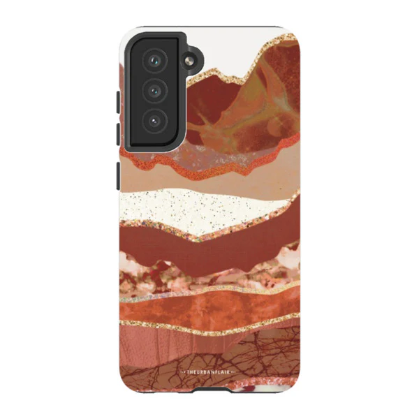 Brick Abstract Layered Mountains Print Tough Phone Case - Image 85