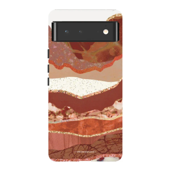 Brick Abstract Layered Mountains Print Tough Phone Case - Image 87