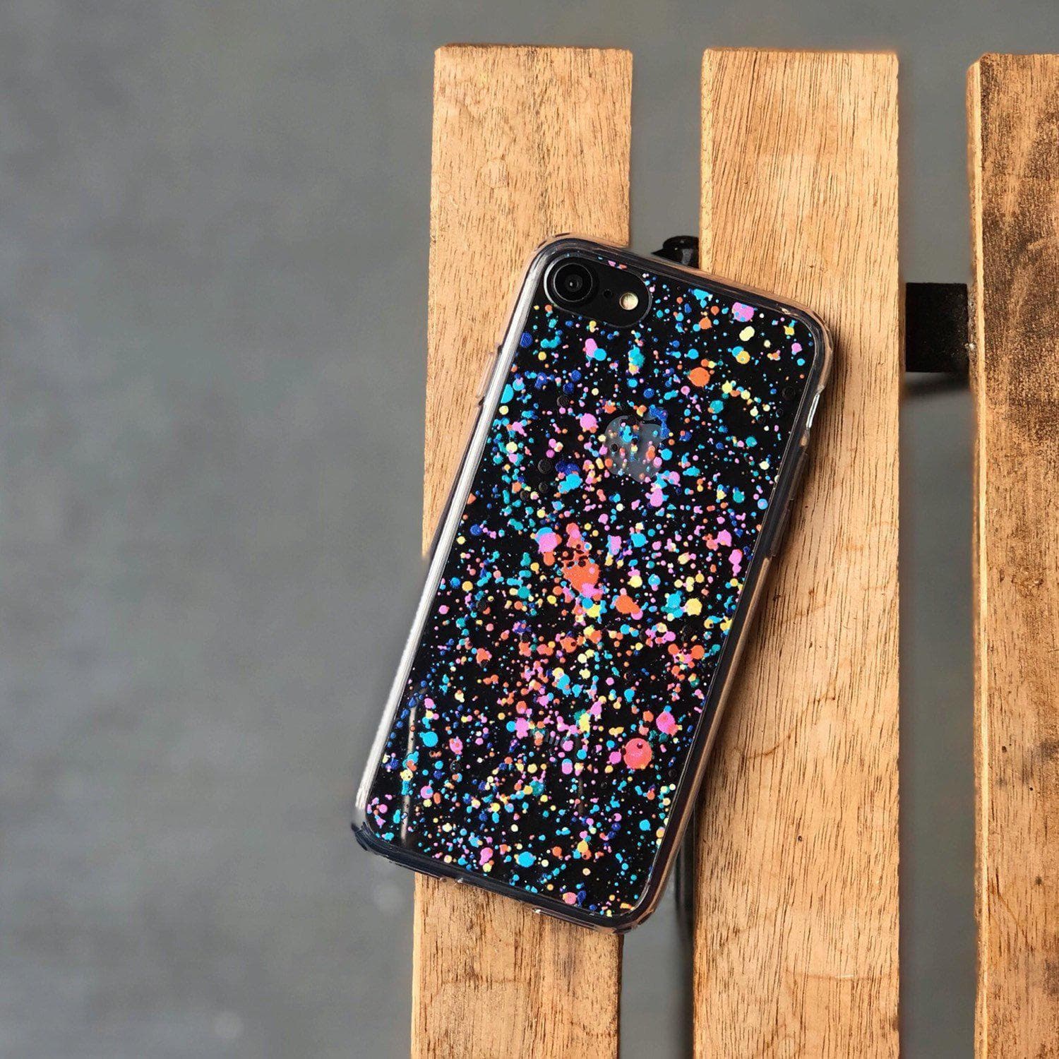 Colorful Paint Splatter Clear Phone Case - Image 4