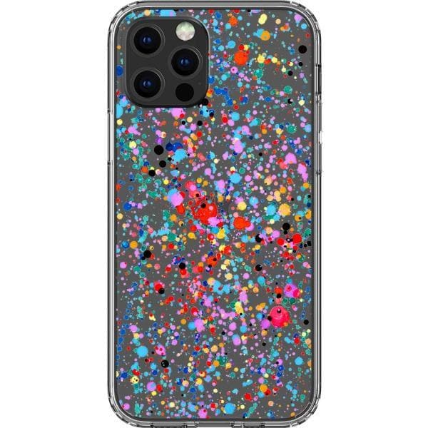 Colorful Paint Splatter Clear Phone Case - Image 5