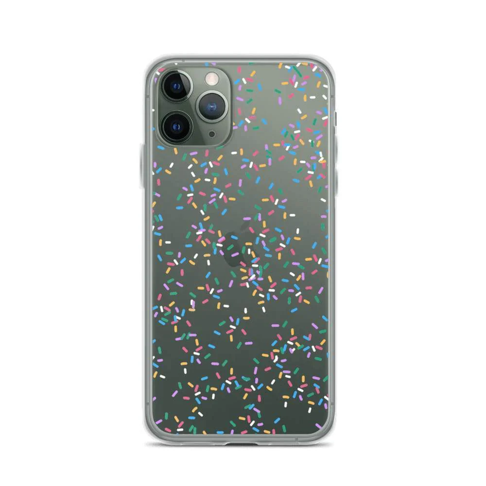 Colorful Rainbow Sprinkles Clear Phone Case - Image 5