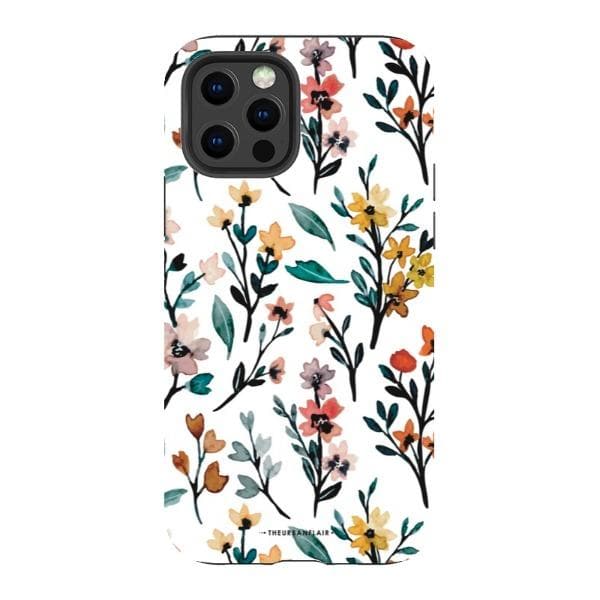 Cute Fall Watercolor Flowers Tough Phone Case - Image 11