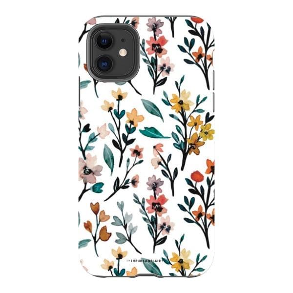 Cute Fall Watercolor Flowers Tough Phone Case - Image 22