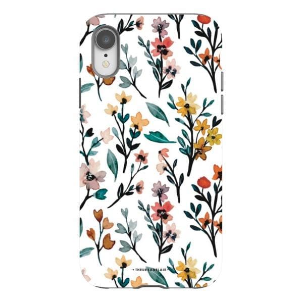 Cute Fall Watercolor Flowers Tough Phone Case - Image 25