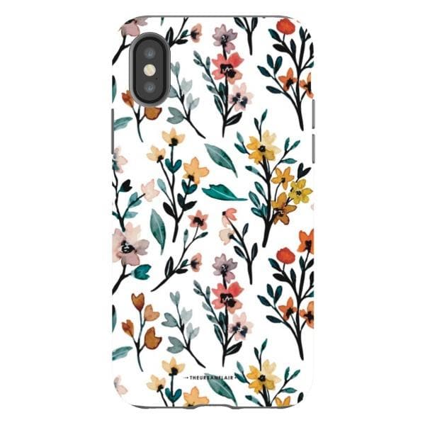 Cute Fall Watercolor Flowers Tough Phone Case - Image 27
