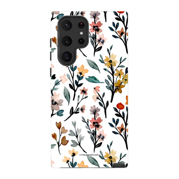 Cute Fall Watercolor Flowers Tough Phone Case - Image 79