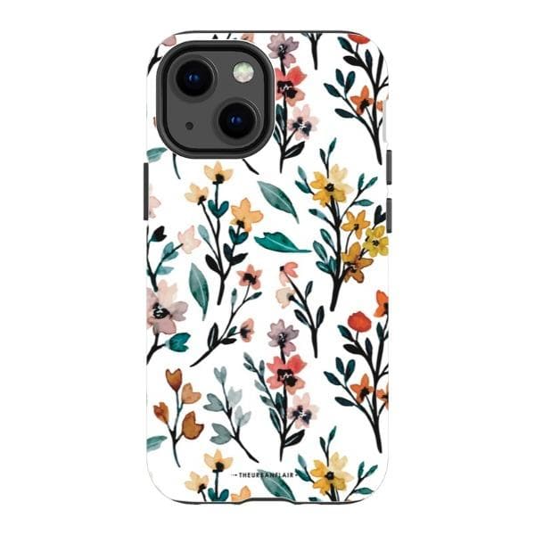 Cute Fall Watercolor Flowers Tough Phone Case - Image 8