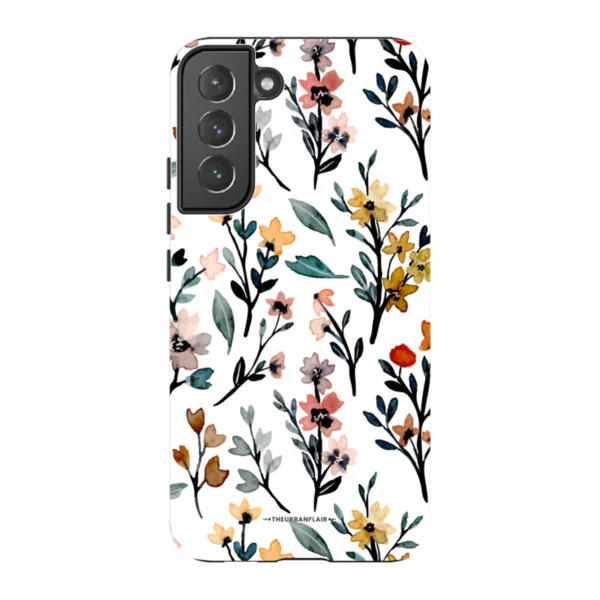 Cute Fall Watercolor Flowers Tough Phone Case - Image 81