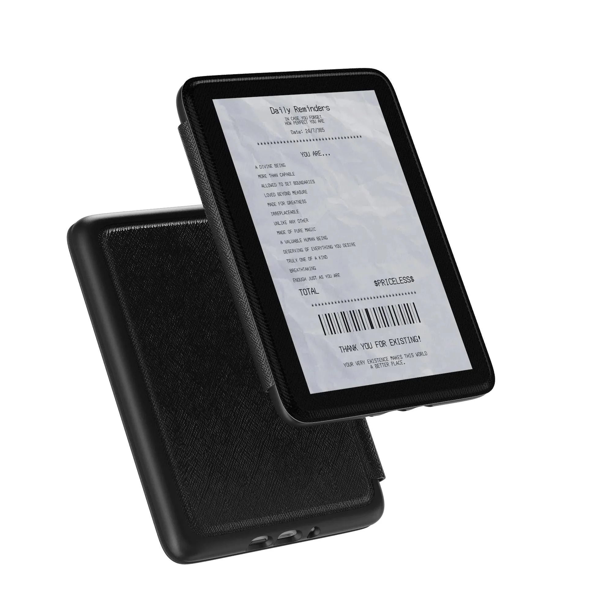 Daily Affirmation Receipt Kindle Case - Image 3