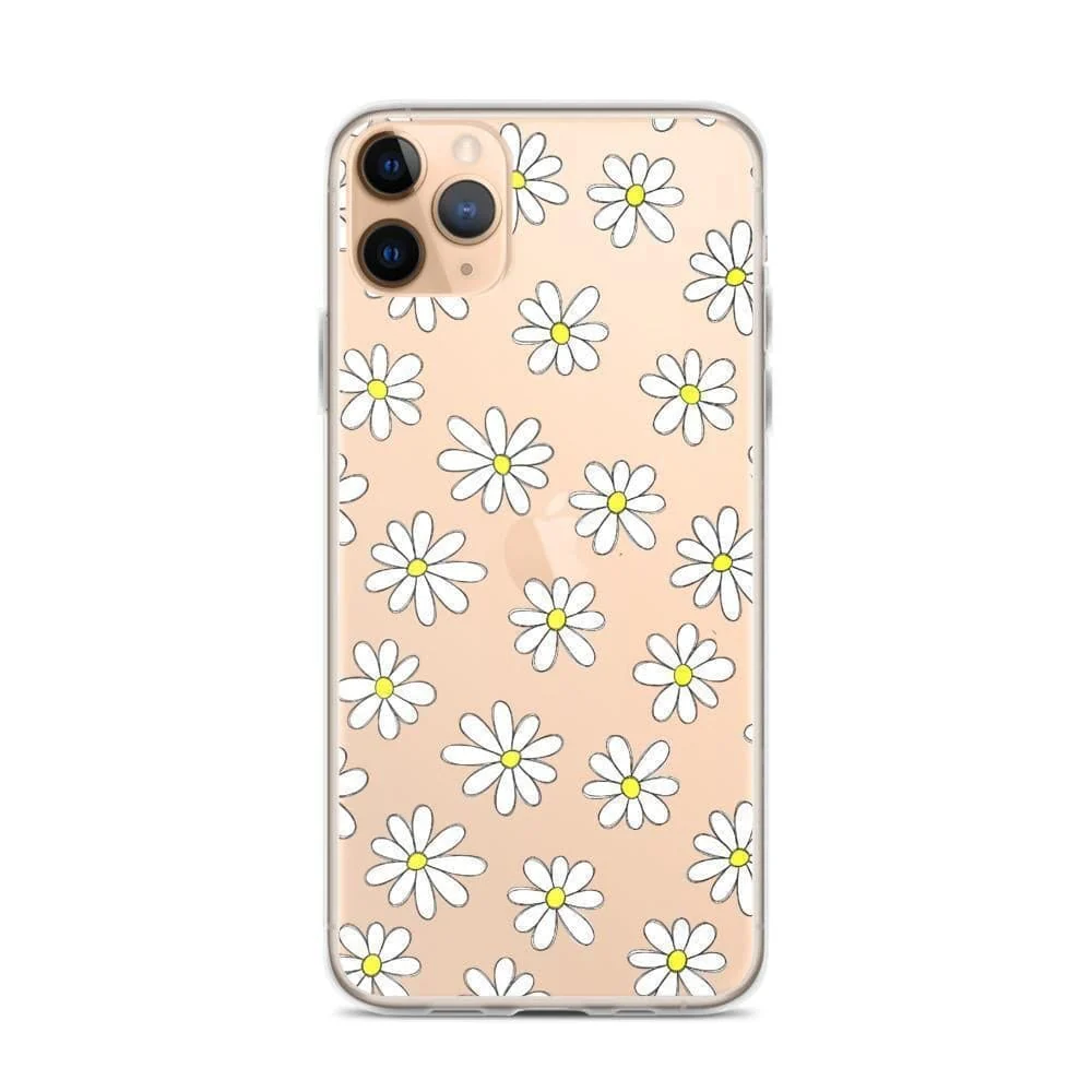 Daisy Doodles Clear Phone Case - Image 6
