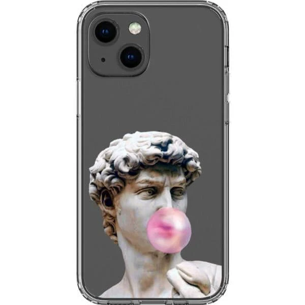 David Greek Statue Bubblegum Clear Phone Case - Image 10