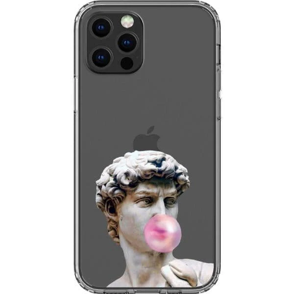 David Greek Statue Bubblegum Clear Phone Case - Image 12