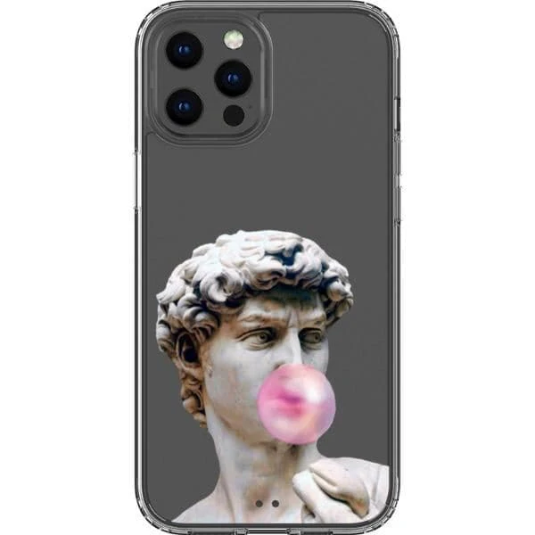 David Greek Statue Bubblegum Clear Phone Case - Image 8