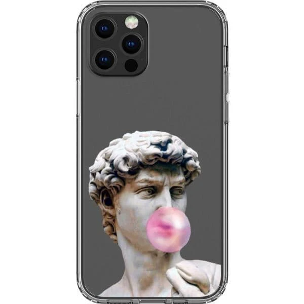 David Greek Statue Bubblegum Clear Phone Case - Image 9