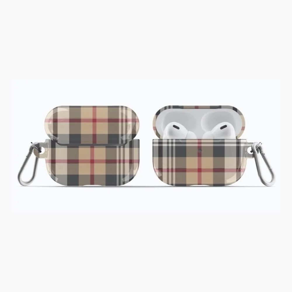 Nude Plaid Airpods Case - Image 4