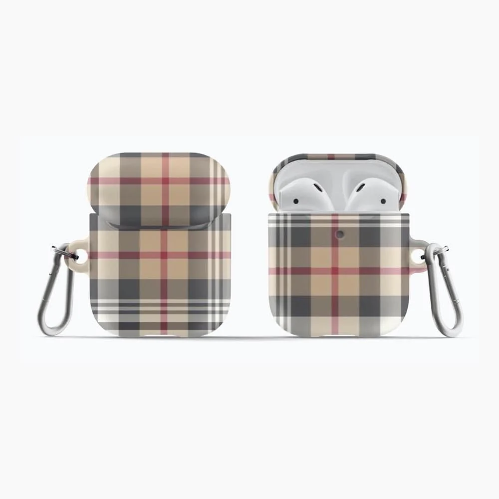 Nude Plaid Airpods Case - Image 5