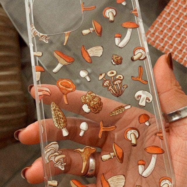 Fall Mushroom Clear Phone Case - Image 24