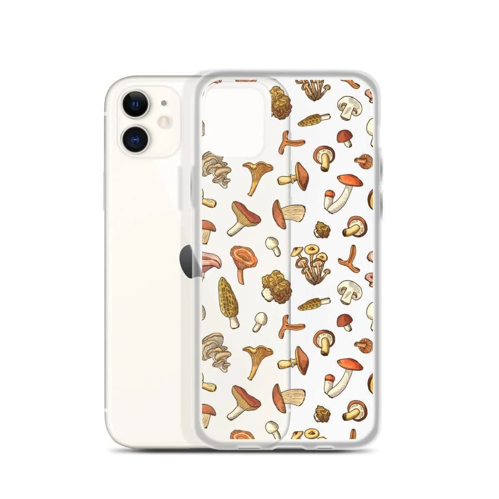 Fall Mushroom Clear Phone Case - Image 3