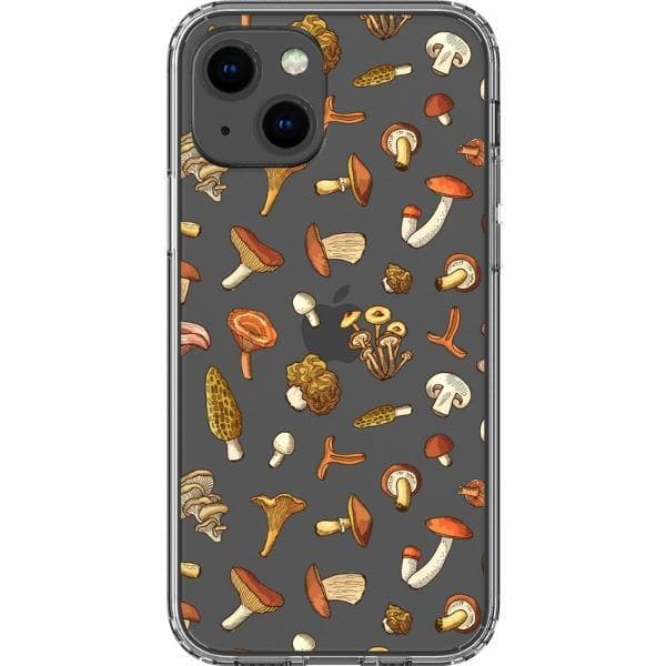 Fall Mushroom Clear Phone Case - Image 5