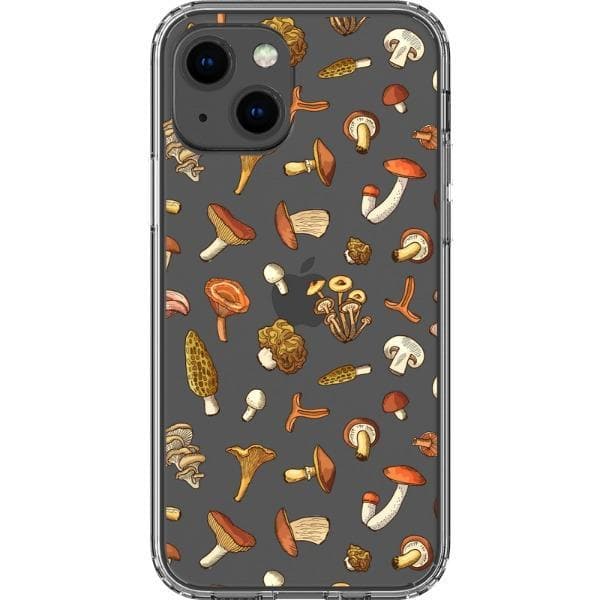 Fall Mushroom Clear Phone Case - Image 6
