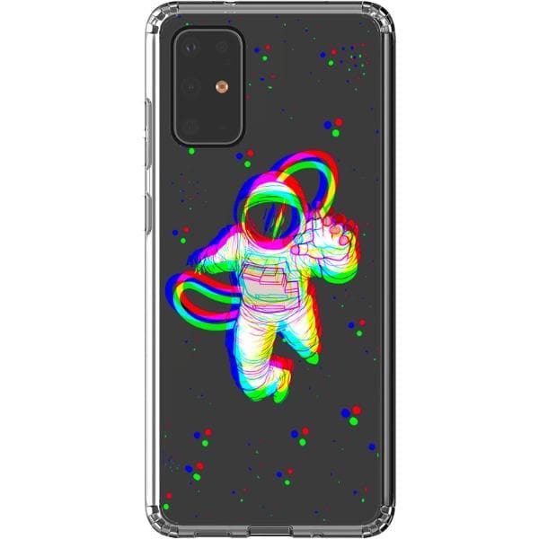 Glitch Floating Astronaut Clear Phone Case - Image 20