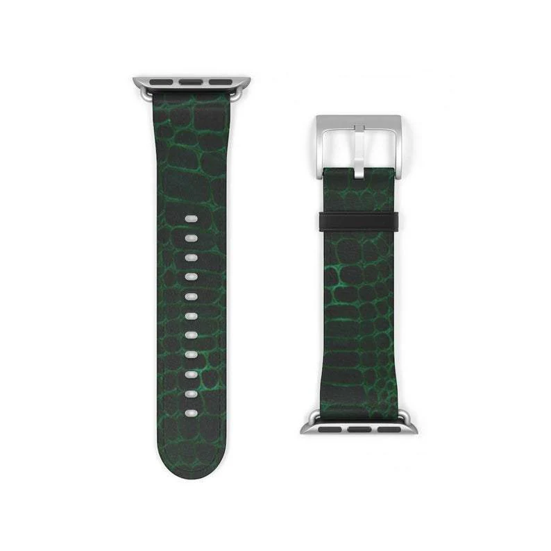 Green Snakeskin Apple Watch Band - Image 5