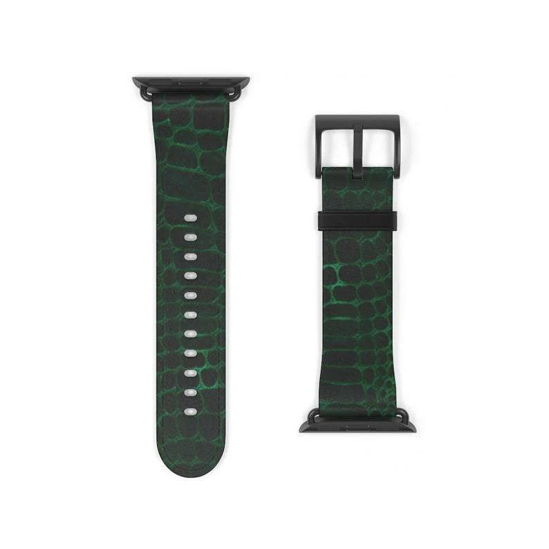 Green Snakeskin Apple Watch Band - Image 6