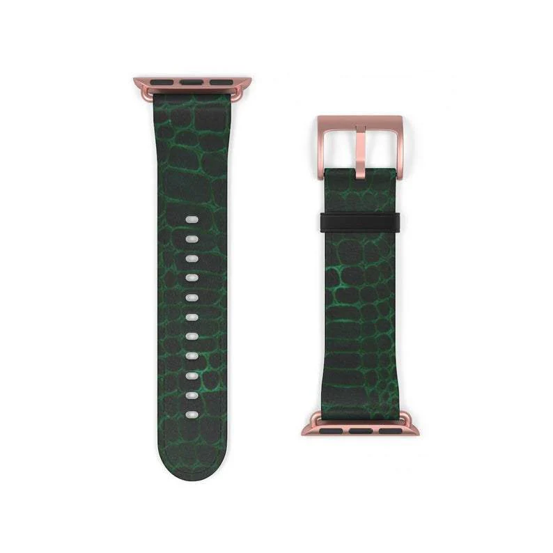 Green Snakeskin Apple Watch Band - Image 7