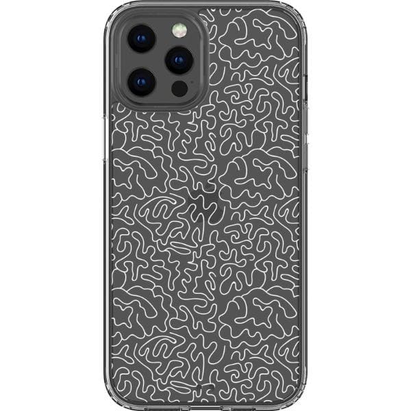 Line Art Doodles Clear Phone Case - Image 12
