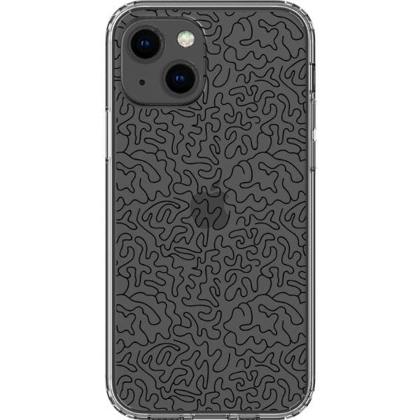Line Art Doodles Clear Phone Case - Image 17