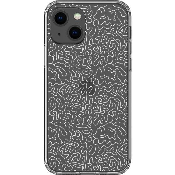 Line Art Doodles Clear Phone Case - Image 18