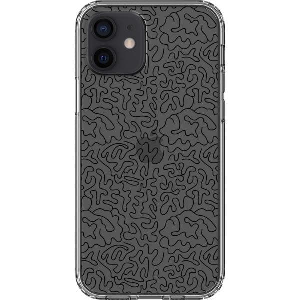 Line Art Doodles Clear Phone Case - Image 23
