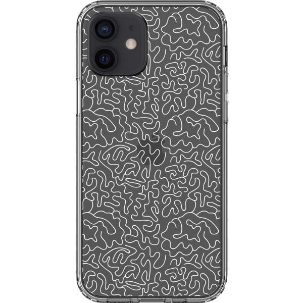 Line Art Doodles Clear Phone Case - Image 24