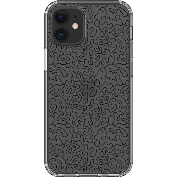 Line Art Doodles Clear Phone Case - Image 25