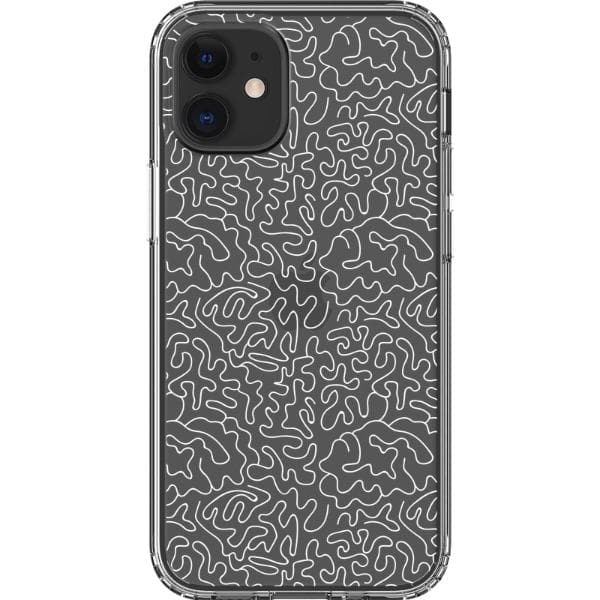 Line Art Doodles Clear Phone Case - Image 26