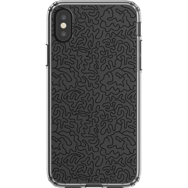 Line Art Doodles Clear Phone Case - Image 31