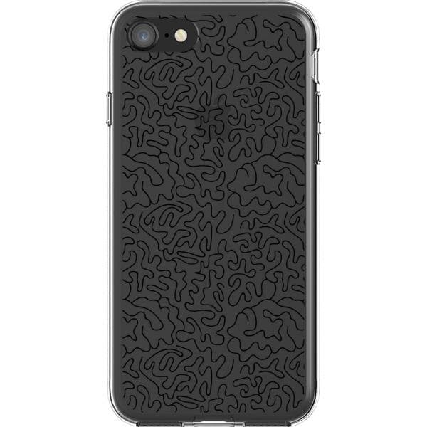 Line Art Doodles Clear Phone Case - Image 35