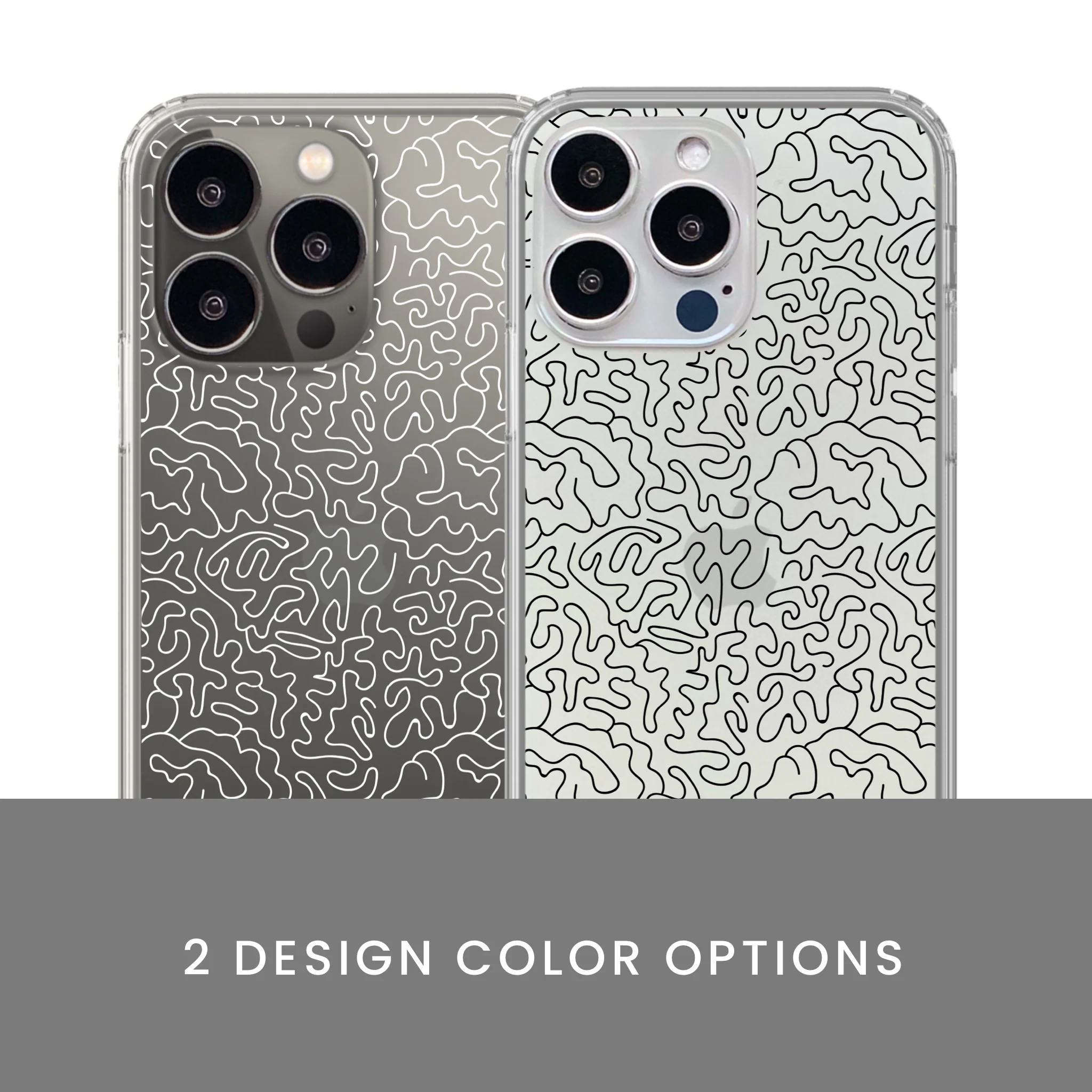 Line Art Doodles Clear Phone Case - Image 4