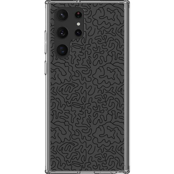 Line Art Doodles Clear Phone Case - Image 45