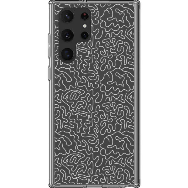 Line Art Doodles Clear Phone Case - Image 48