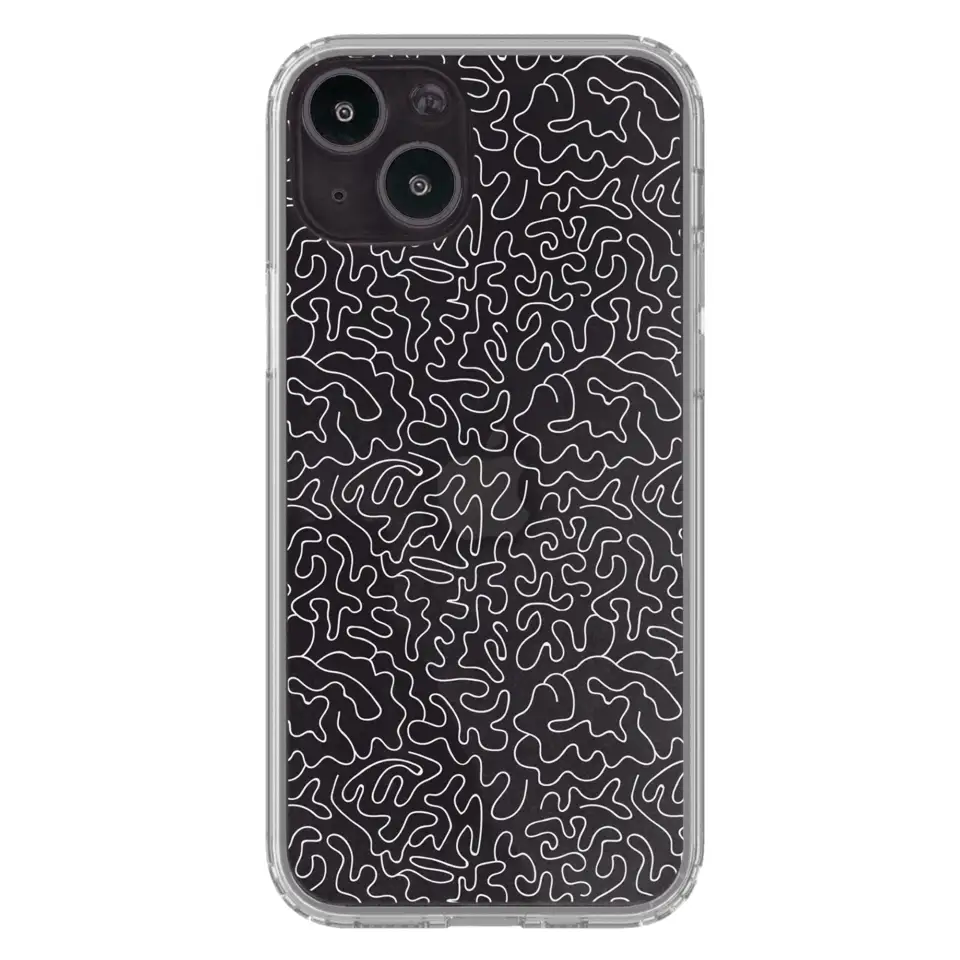Line Art Doodles Clear Phone Case - Image 5