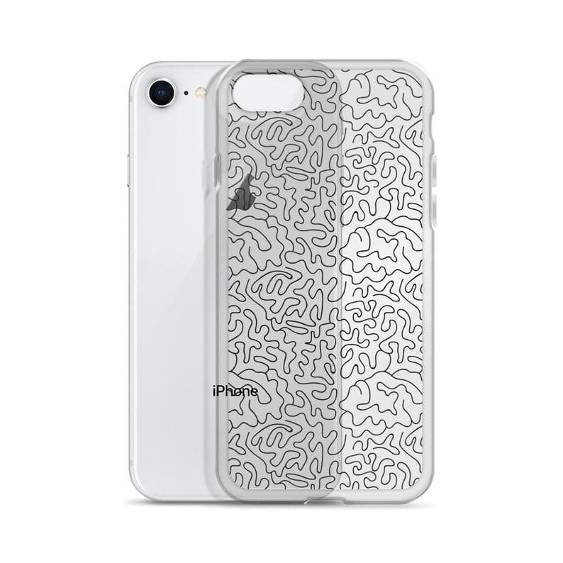 Line Art Doodles Clear Phone Case - Image 7