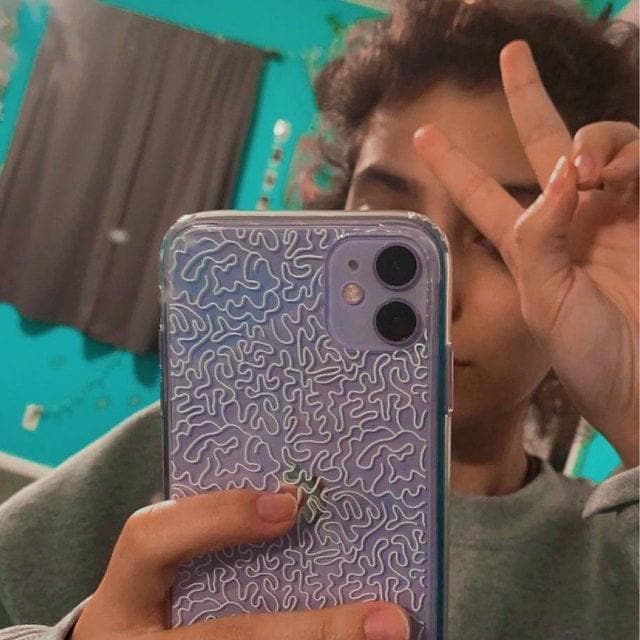 Line Art Doodles Clear Phone Case - Image 8