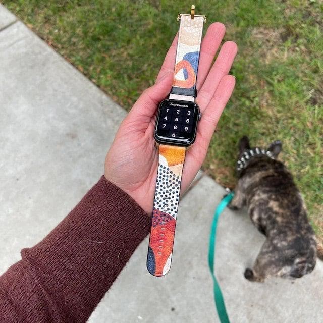 Mid-Century Organic Abstract Shapes Apple Watch Band - Image 9
