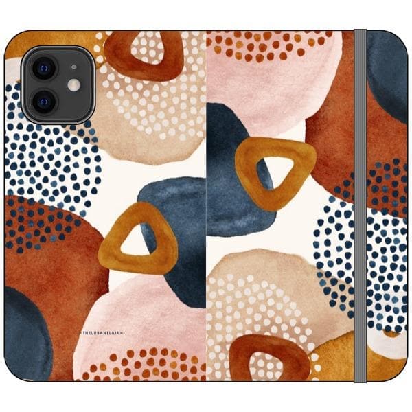 Mid-Century Organic Abstract Shapes Wallet Phone Case - Image 10