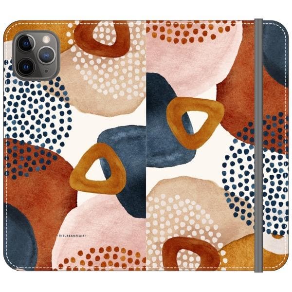 Mid-Century Organic Abstract Shapes Wallet Phone Case - Image 12